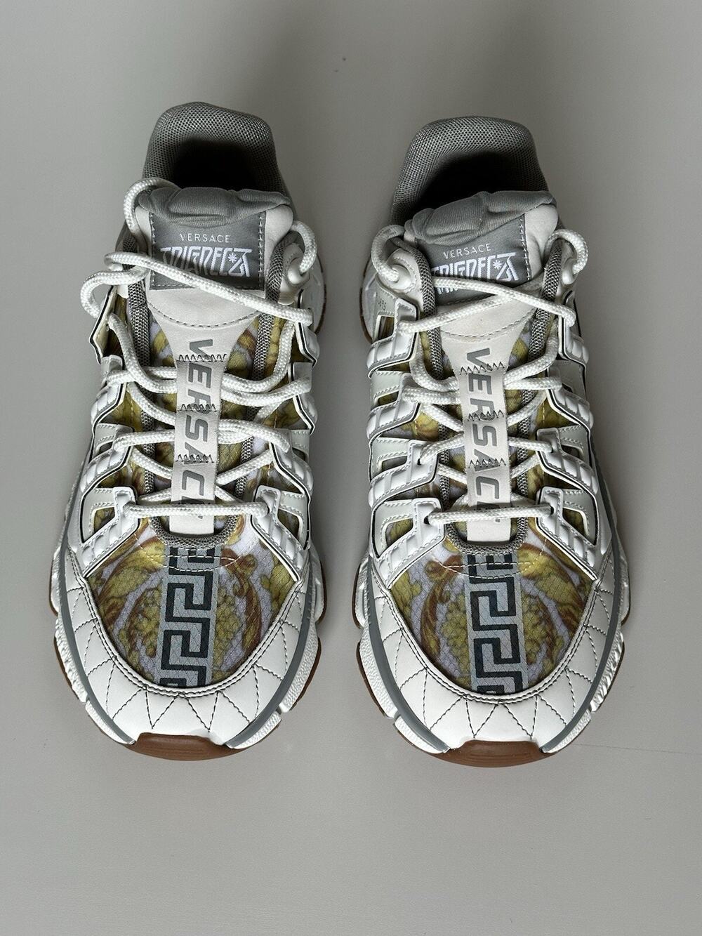 Versace Women’s Trigreca Barocco Sneakers White 11.5 (41.5) IT 1004182 NIB $990